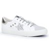 Women Vintage Havana Low Tops | Grande-White Silver Gold