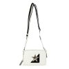 Women Vintage Havana Top Handle | Legend Bag-White/Black