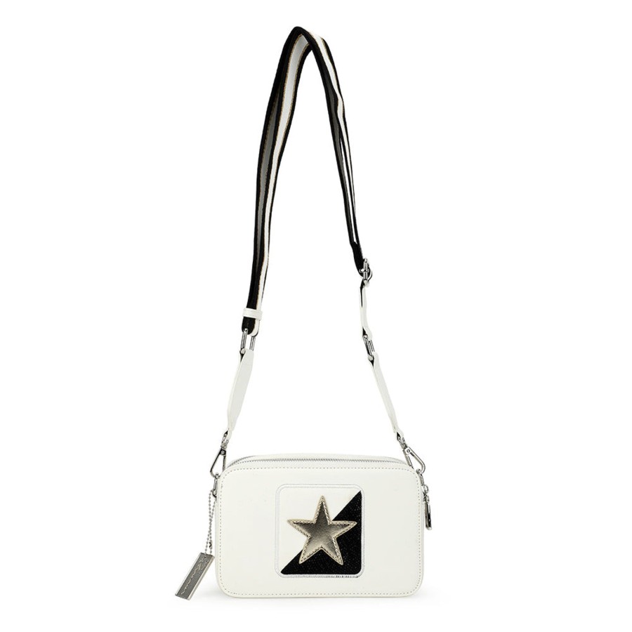 Women Vintage Havana Top Handle | Legend Bag-White/Black