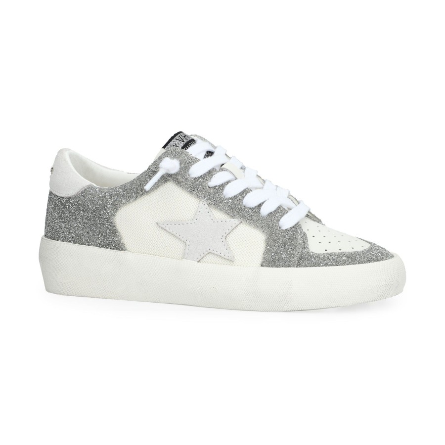 Women Vintage Havana Low Tops | Reflex 27-Silver Speckeled Glitter