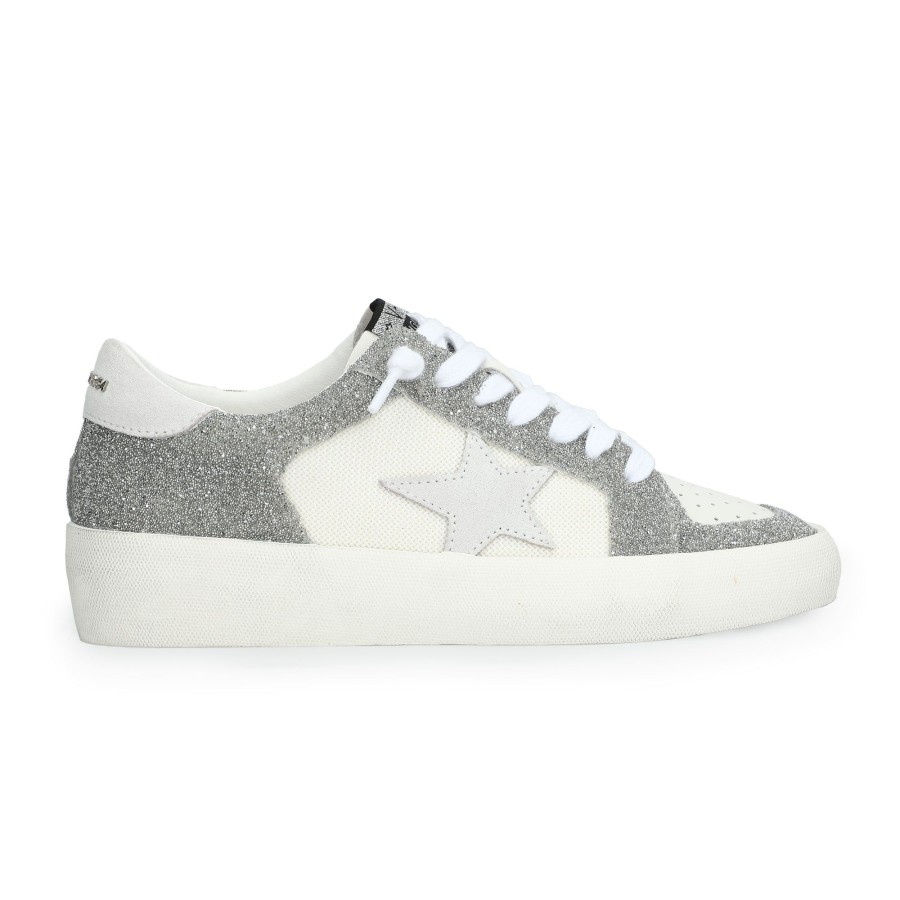 Women Vintage Havana Low Tops | Reflex 27-Silver Speckeled Glitter