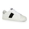 Women Vintage Havana Low Tops | Raelyn-White Black Studs