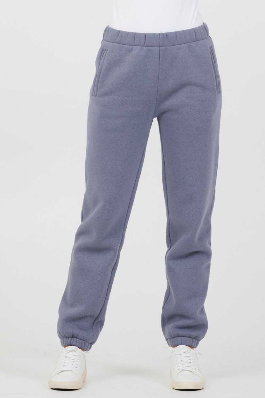 Women Vintage Havana Joggers | Storm Blue Essentials Fleece Joggers