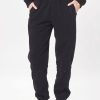 Women Vintage Havana Sweaters | Black & Hunter Green Polar Fleece Jogger