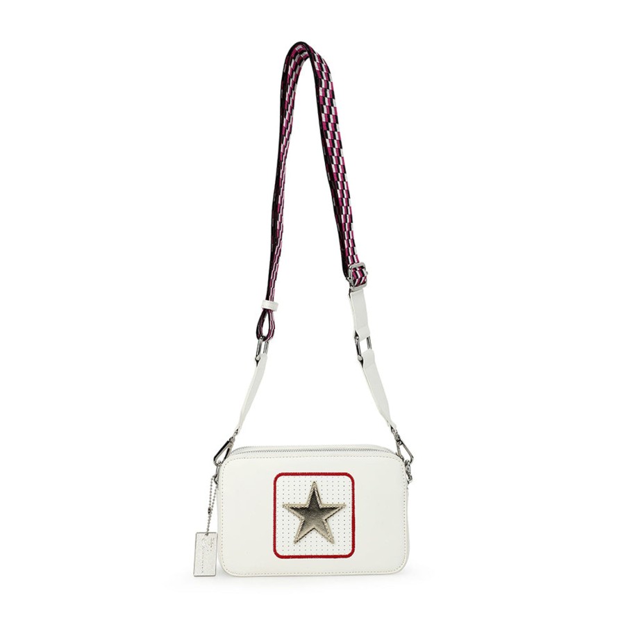 Women Vintage Havana Top Handle | Legend Bag-White/Gold