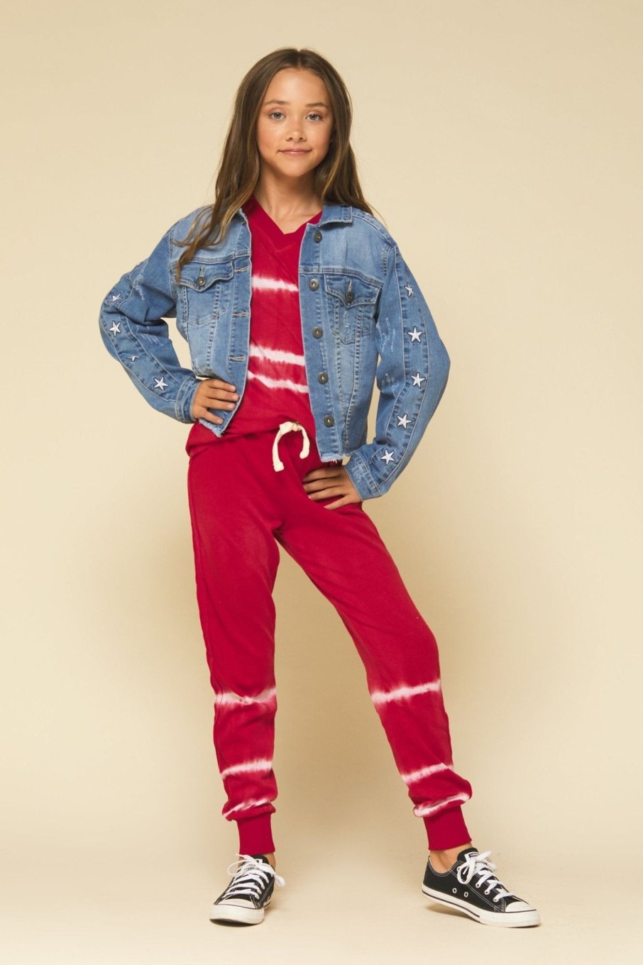 Kids Vintage Havana Kids Tops | Denim Jacket With Stars