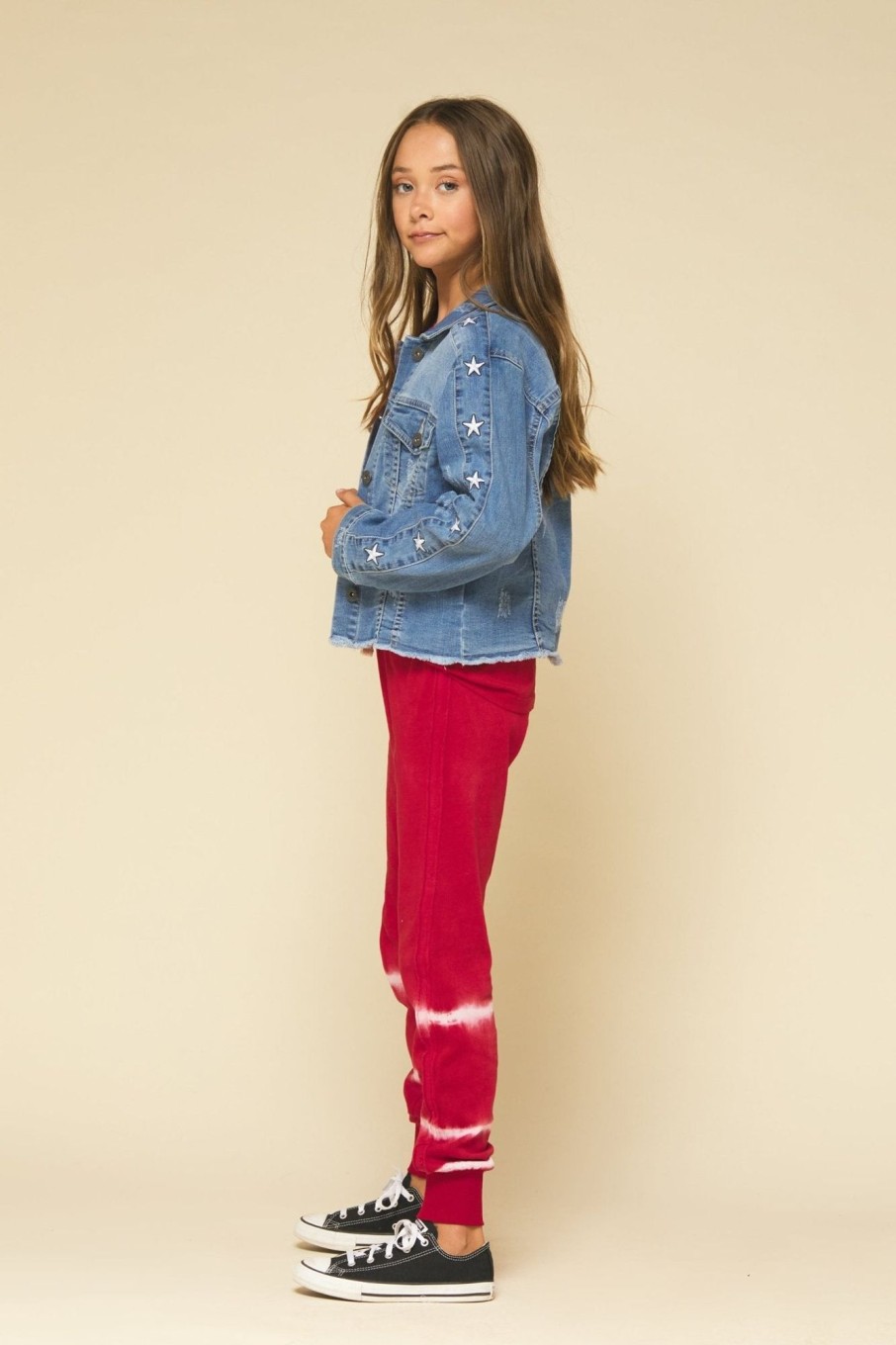 Kids Vintage Havana Kids Tops | Denim Jacket With Stars