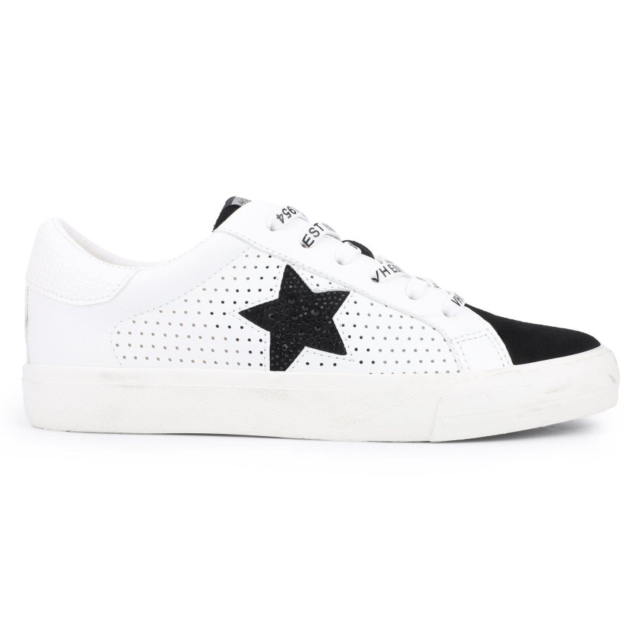 Women Vintage Havana Low Tops | Grande-White Black Rhinestones