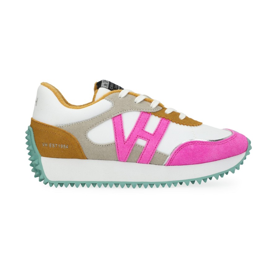 Women Vintage Havana Low Tops | Cosmic 9-Mustard/Neon Pink