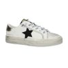 Women Vintage Havana Low Tops | Alive 21-White Black Gold