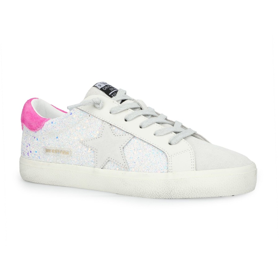 Women Vintage Havana Low Tops | Flair 32-Pink Suede/Multi Glitter