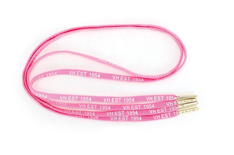 Women Vintage Havana Shoe Laces | Pink White Gold Tip Laces