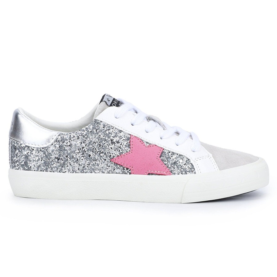 Women Vintage Havana Low Tops | Grande-White Silver Pink