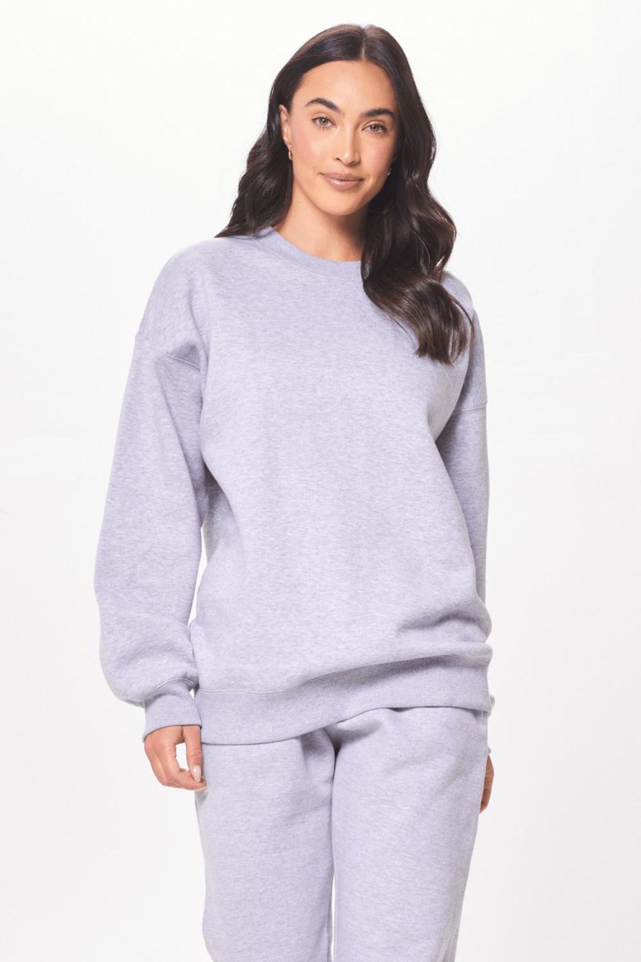 Women Vintage Havana Sweatshirts | Heather Grey Proweave Crewneck Sweatshirt