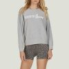 Women Vintage Havana Sweatshirts | Quarantine Queen New Hacci Side Rib Crew