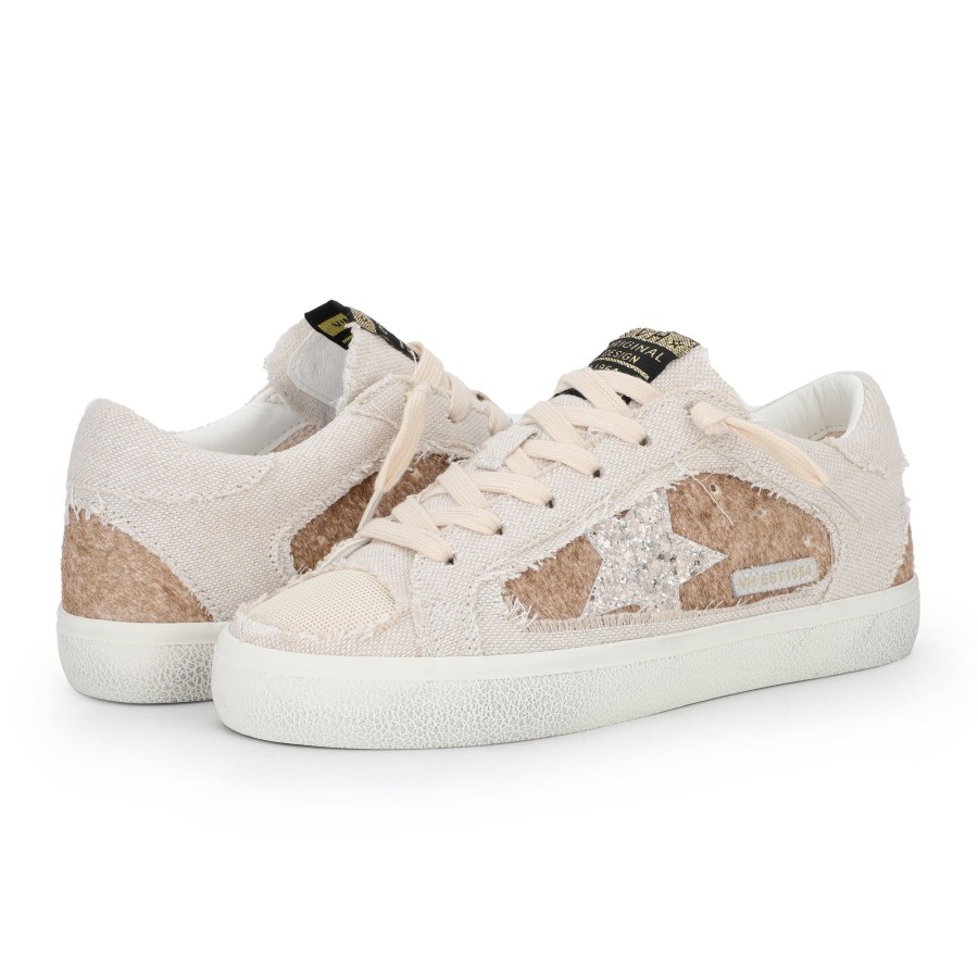 Women Vintage Havana Low Tops | Wow-White/Tan