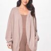 Women Vintage Havana Sweaters | Latte Taupe Plush Knit Cardigan