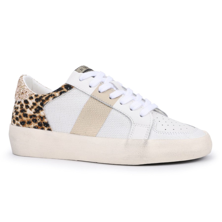 Women Vintage Havana Low Tops | Maxine-White Leopard Multi