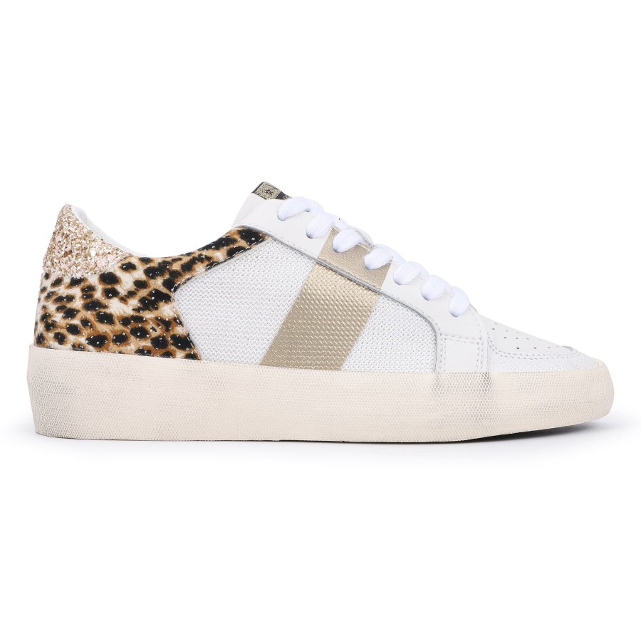 Women Vintage Havana Low Tops | Maxine-White Leopard Multi