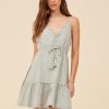 Women Vintage Havana Dresses | Washed Sage Gauze Eyelet Embroidered Dress