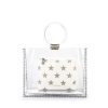 Women Vintage Havana Top Handle | Molly Bag-White/Gold