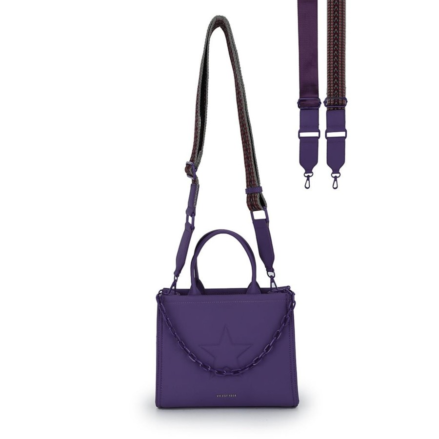 Women Vintage Havana Top Handle | Alyce Bag-Plum