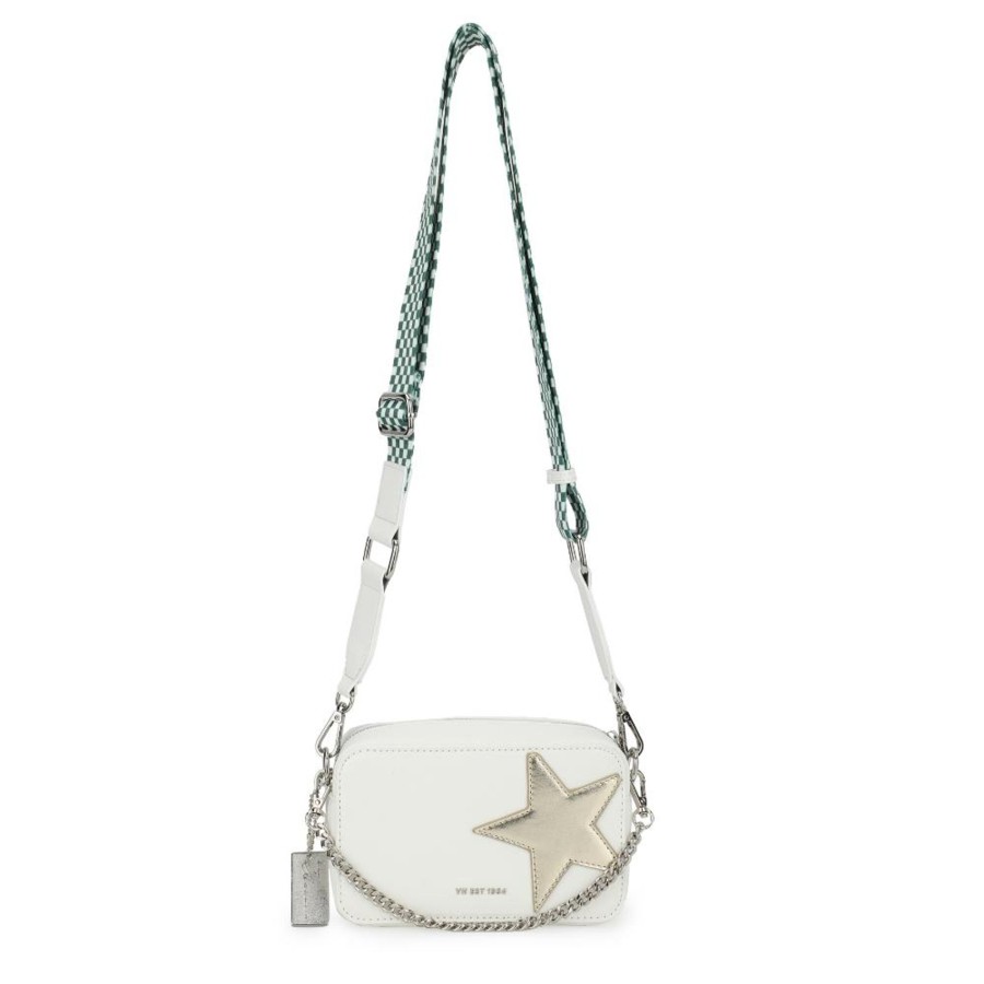 Women Vintage Havana Top Handle | Epic Bag-White/Gold