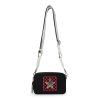 Women Vintage Havana Top Handle | Legend Bag-Black/Red