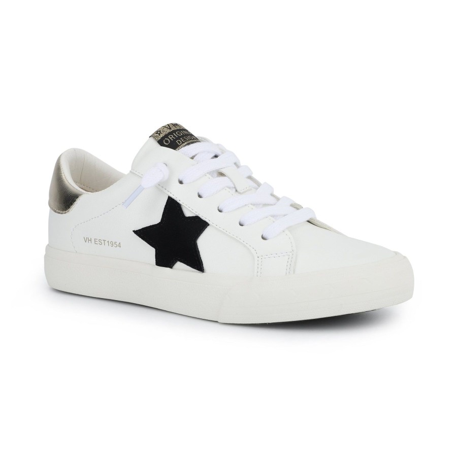 Women Vintage Havana Low Tops | Grande-White Black Gold Mix