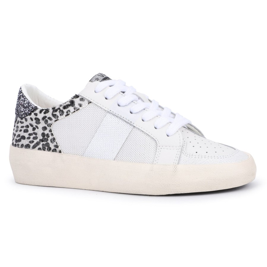 Women Vintage Havana Low Tops | Maxine-White Cheetah Multi