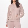 Women Vintage Havana Sweaters | Latte Taupe Plush Knit Pullover Hoodie