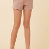 Kids Vintage Havana Kids Bottoms | Washed Mauve Texture Elastic Waist Shorts