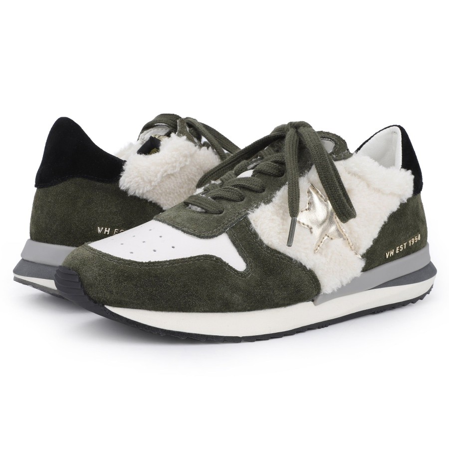 Women Vintage Havana Low Tops | Rock-White/Olive Multi