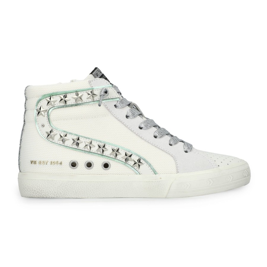 Women Vintage Havana High Tops | Gadol High 17-Metallic Green/White