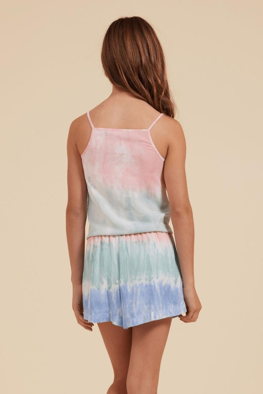 Kids Vintage Havana Kids Tie Dye | Havana Tie Dye Tie Front Button Up Tank