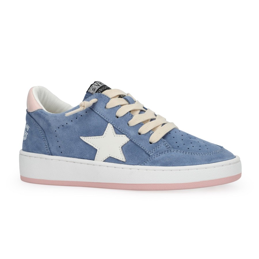 Women Vintage Havana Low Tops | Denisse 19- Blue Suede