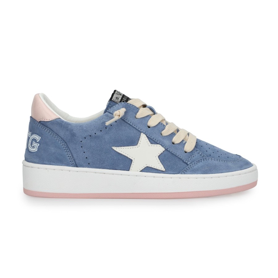 Women Vintage Havana Low Tops | Denisse 19- Blue Suede