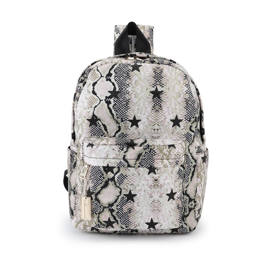 Women Vintage Havana Backpack | Lavana Bag-Snake/Black Star