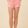 Women Vintage Havana Shorts | Coral Corded Terry Shorts