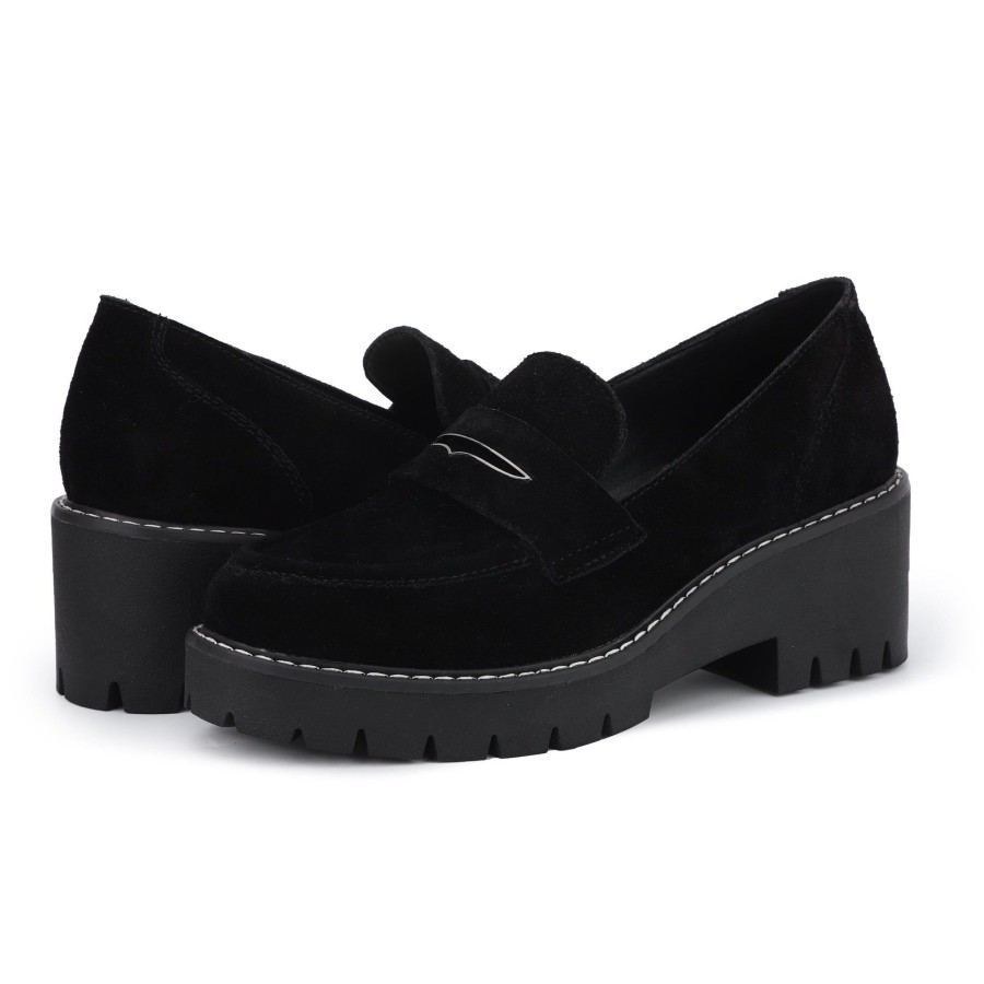 Women Vintage Havana Loafers | Blauvelt-Black