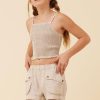 Kids Vintage Havana Kids Tops | Soft Tan Streaky Tencel Rushed Tank Top