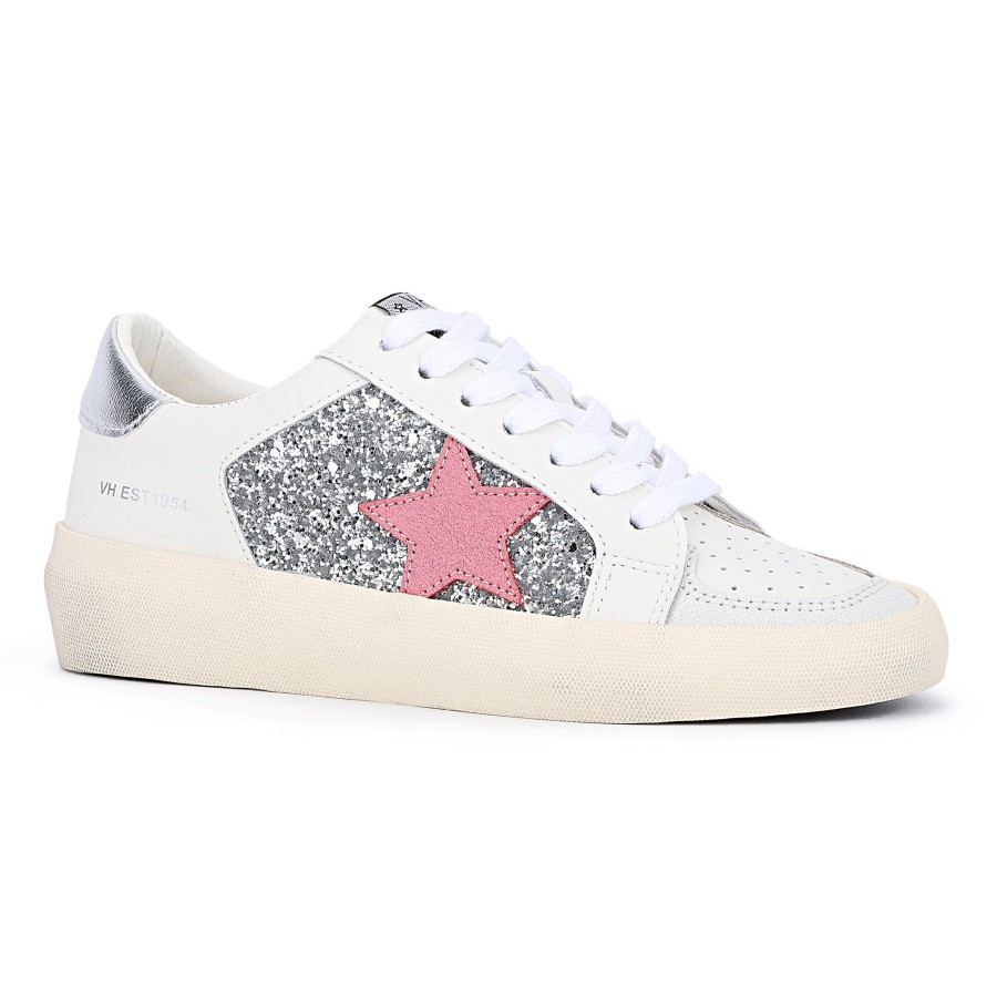 Women Vintage Havana Low Tops | Quinn-White/Silver