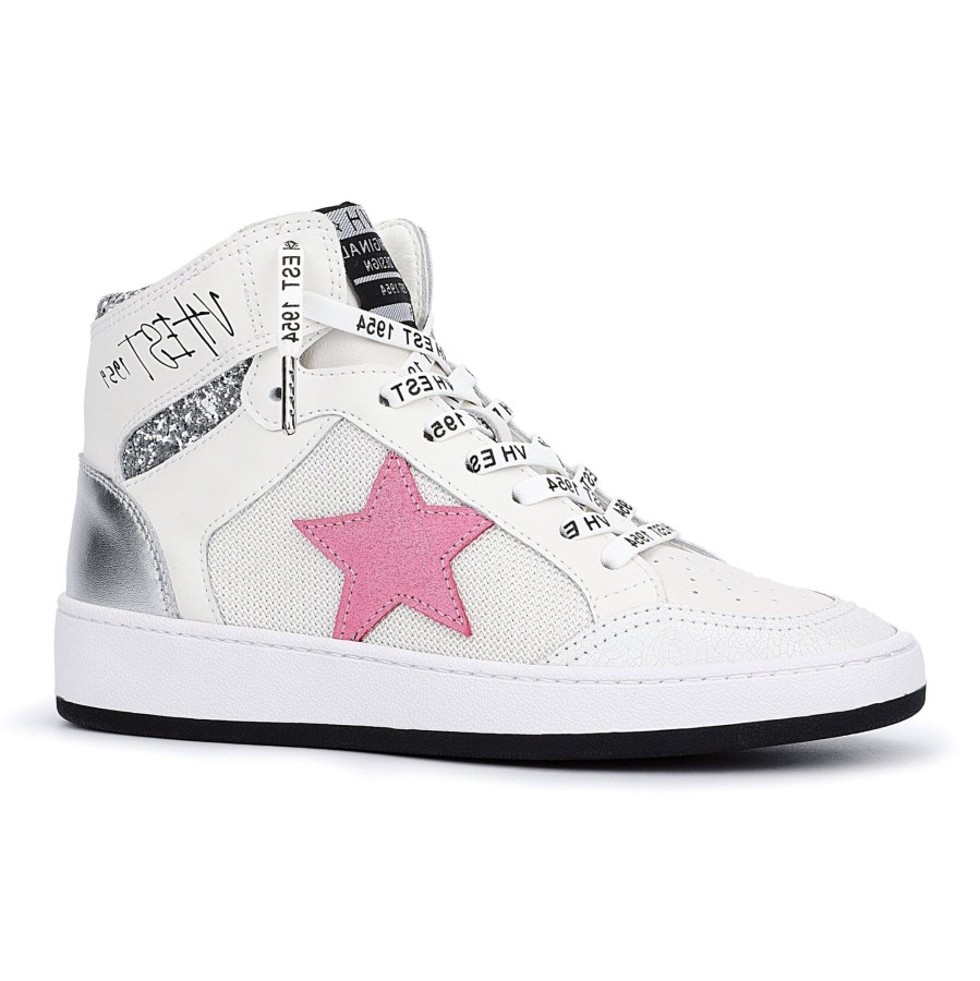 Women Vintage Havana High Tops | Dream-White/Pink