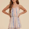 Kids Vintage Havana Kids Romper & Jumpsuits | Pastel Stripe Cut Out Romper