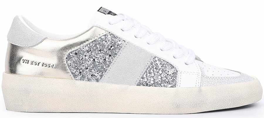 Women Vintage Havana Low Tops | Janice-Silver Glitter Gold Multi