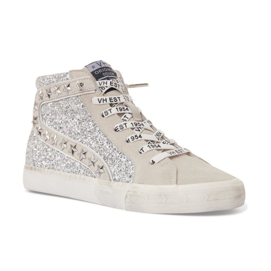 Women Vintage Havana High Tops | Ray-Silver Glitter