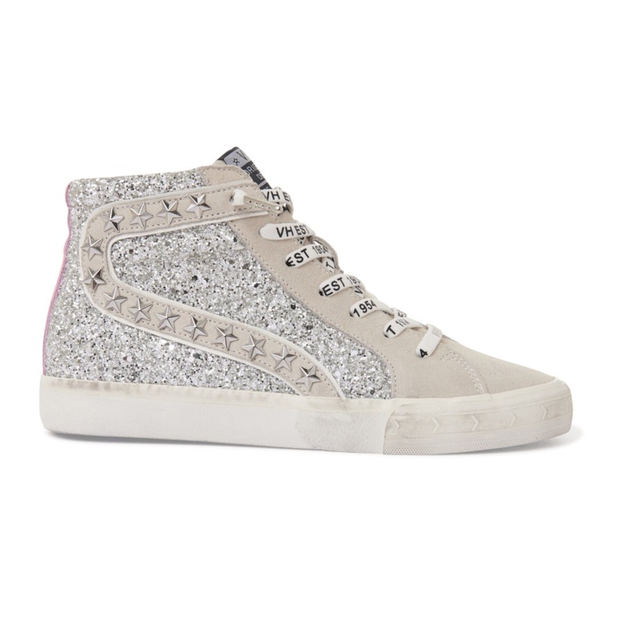 Women Vintage Havana High Tops | Ray-Silver Glitter