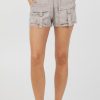 Women Vintage Havana Shorts | Khaki Tencel Cargo Shorts