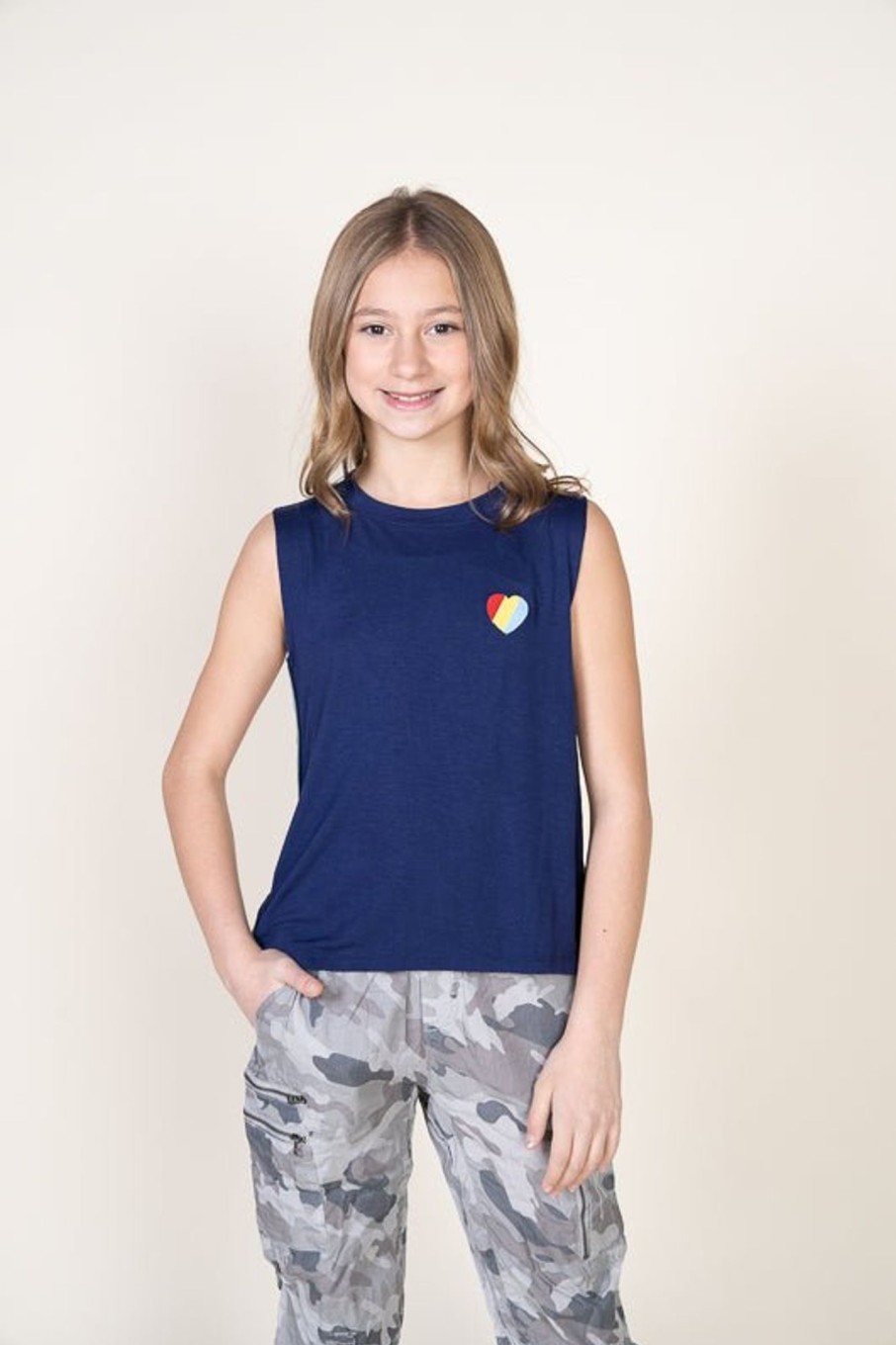 Kids Vintage Havana Kids Tops | Heart And Stripes Tank