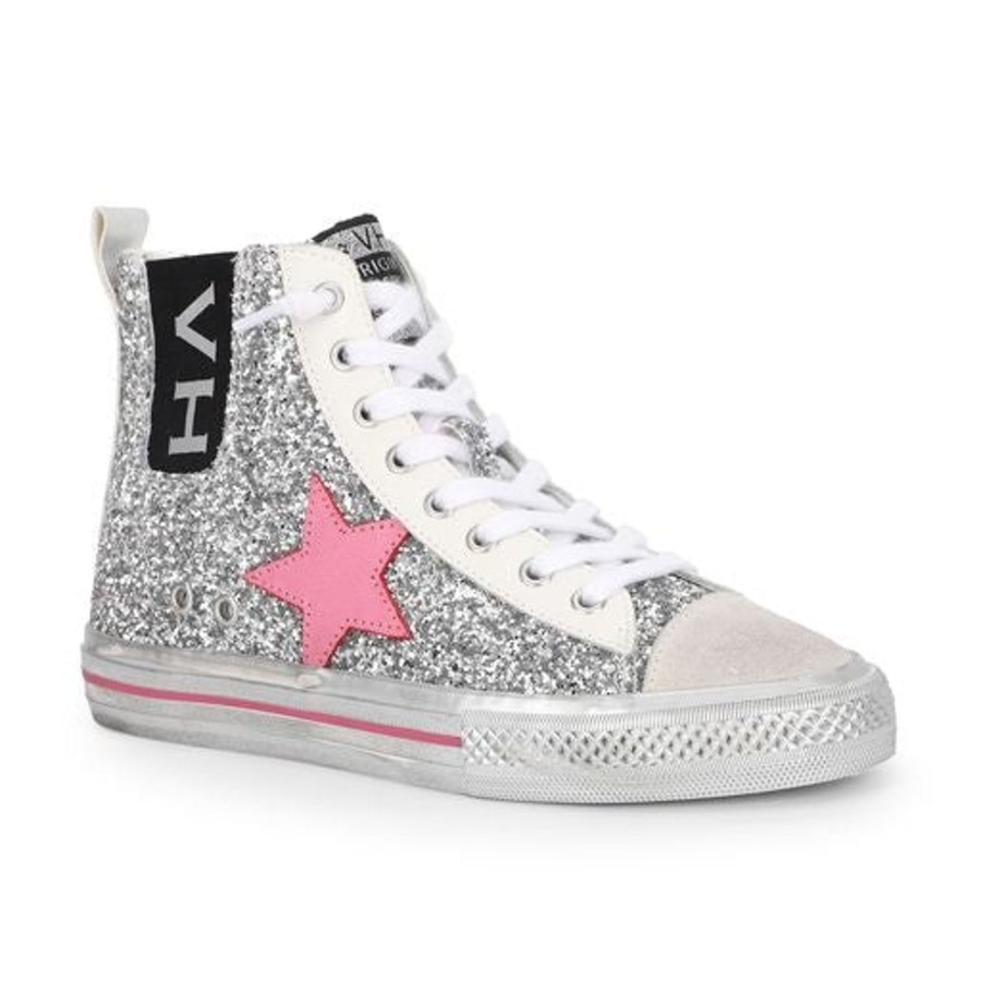 Women Vintage Havana High Tops | Alive High 6- Silver Glitter Multi